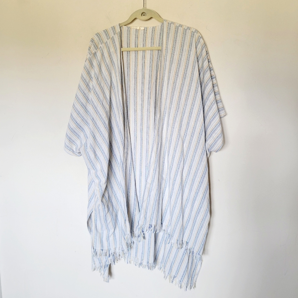 Easel Stripe Linen Cotton Kimono